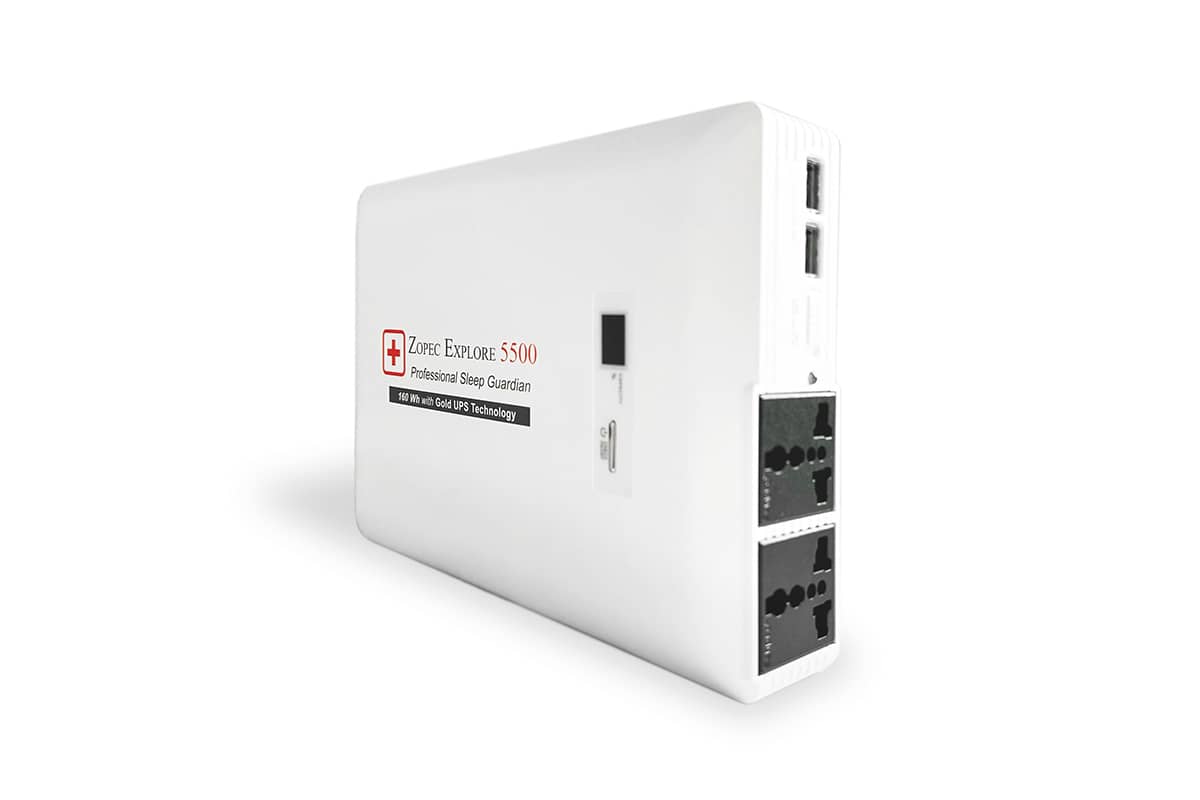 Zopec Explore 5500 AC Premium Travel & UPS Battery System 160Wh