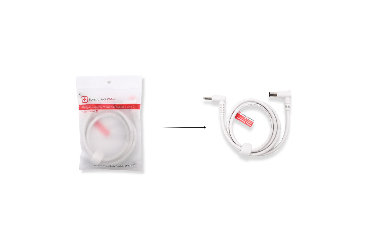 Zopec Explore Mini DC Output Cable for Philips Respironics DreamStation 1 & 2